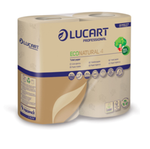 Pacco 4 rotoli Carta Igienica 400 strappi EcoNatural Lucart